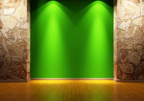 Empty room 3d render Stock Illustration