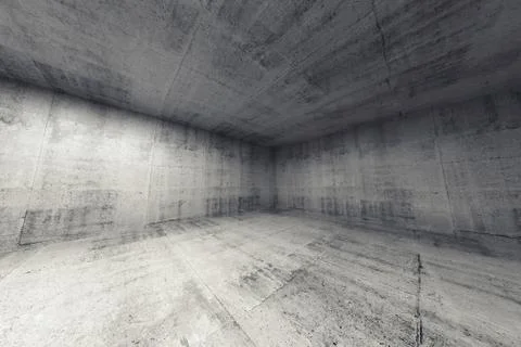 Empty room, abstract concrete 3d interior Stock Illustration