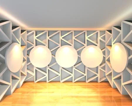 Empty room abstract gallery Stock Illustration