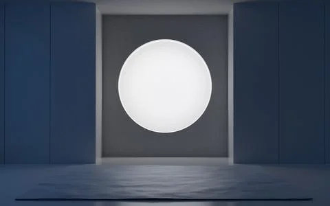 Empty room and blank wall, 3d rendering. Ilustración de archivo