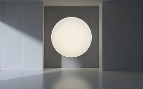Empty room and blank wall, 3d rendering. Ilustración de archivo