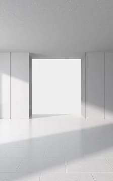Empty room and blank wall, 3d rendering. Stock Illustration