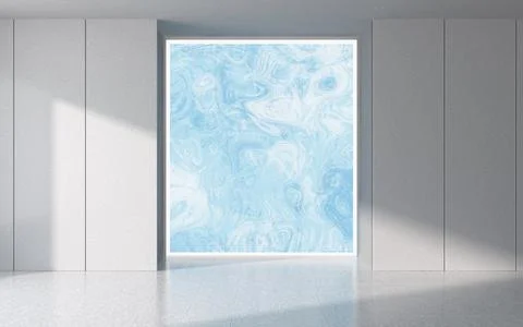 Empty room and blank wall, 3d rendering. Ilustración de archivo
