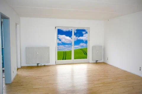 Empty room of apartment Stock Photos