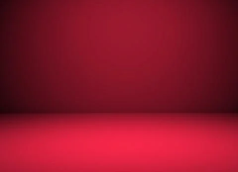 Empty room background with space for your text and picture. Red background, 3d Stock Illustration