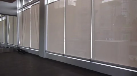 Empty room - big windows Stock Footage 41531715