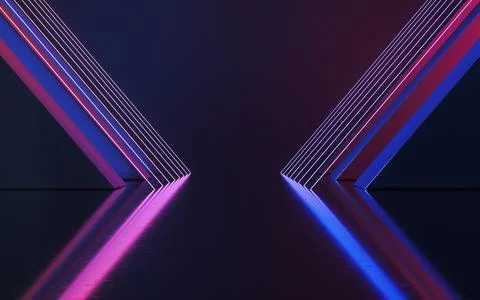 Empty room with black background, 3d rendering. Stock Illustration