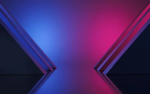 Empty room with black background, 3d rendering. Stock Illustration