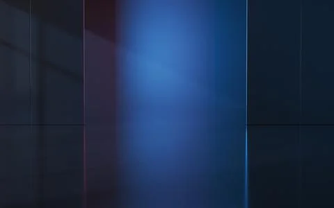 Empty room with black background, 3d rendering. Illustrazione stock