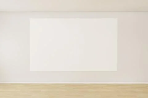 Empty room with a blank canvas Illustration