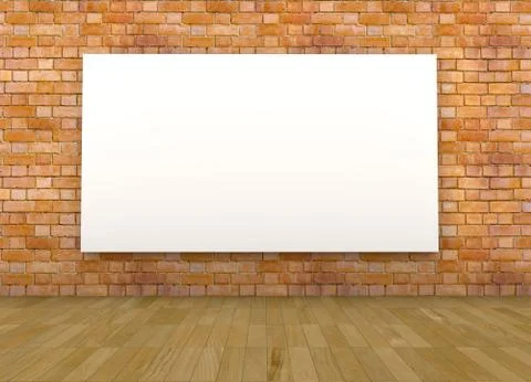 Empty room with a blank canvas Stock Illustration