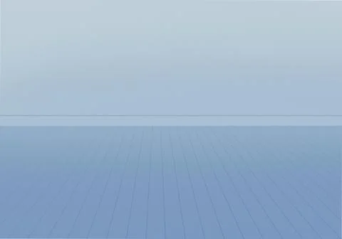 Empty room with blue wall and floor 스톡 일러스트