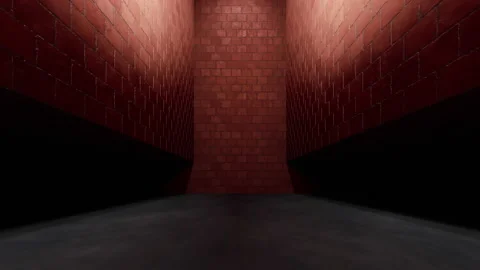 Empty room with brick wall, 3d rendering. Stock Footage 172174932