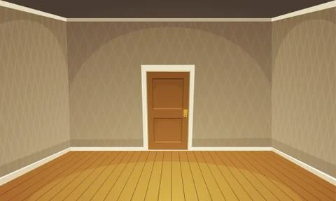 Empty Room  / Brown Stock Illustration