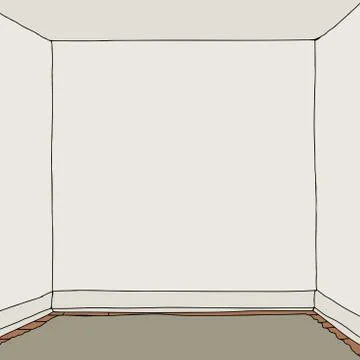 Empty room cartoon Stock Illustration