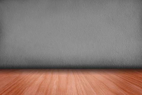 Empty room cement wall and tile floor. Stock Photos