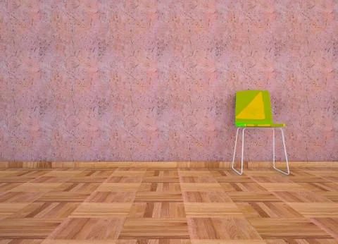 Empty room with a chair Stock-Illustration