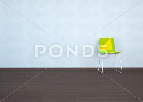 Empty room with a chair Stock Illustration