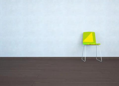 Empty room with a chair Stock Illustration