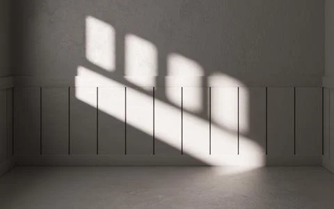 Empty room of concrete, 3d rendering. Stock Illustration
