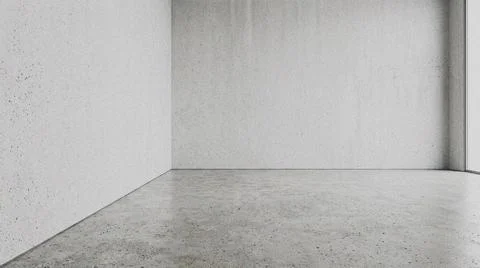 Empty room with concrete floor. Fotos Stock