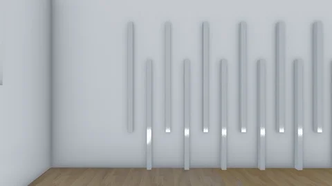 Empty room decorated Stock Footage 90149261