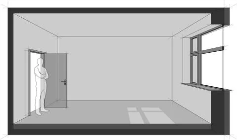 Empty room diagram Stock Illustration