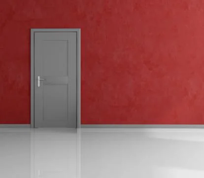 Empty room with door Stock Illustration
