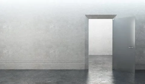 Empty room with door Stock Illustration