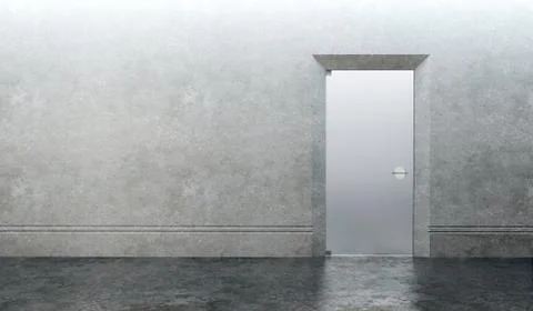 Empty room with door Stock Illustration