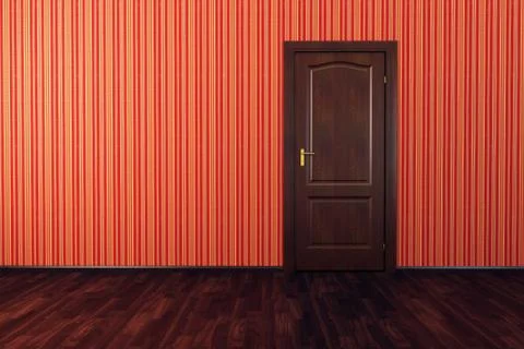 Empty room with door Stock Illustration