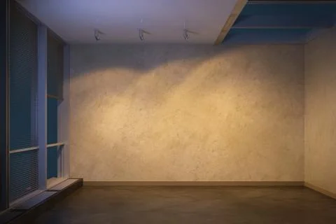 Empty room at evening Stock Illustration