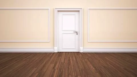 Empty room, flat, apartment, with stucco, 3d illustration Stock Illustration