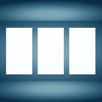 Empty room with frames Stock Illustration