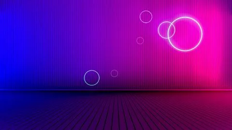 Empty room with glowing lines. Stock Illustration