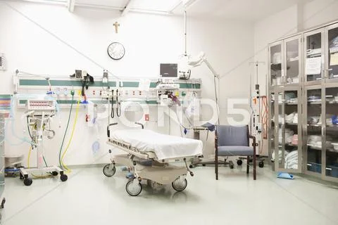 Empty Room In Hospital Emergency Room