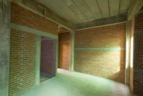 Empty room of house under construction Foto stock