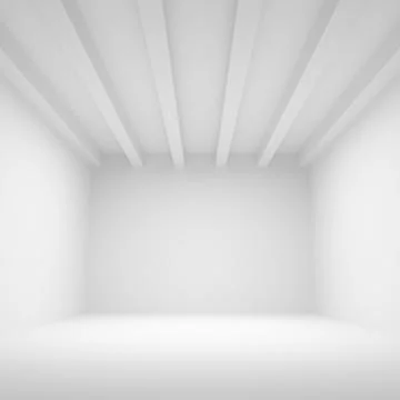 Empty room interior, 3d illustration, front view 3d Stock Illustration