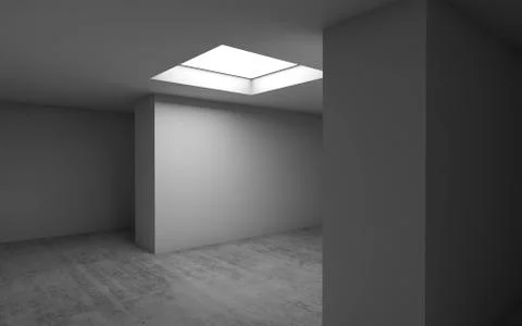 Empty room interior background, 3 d render Illustrazione stock