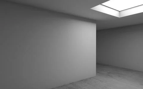 Empty room interior background, 3d render Illustrazione stock