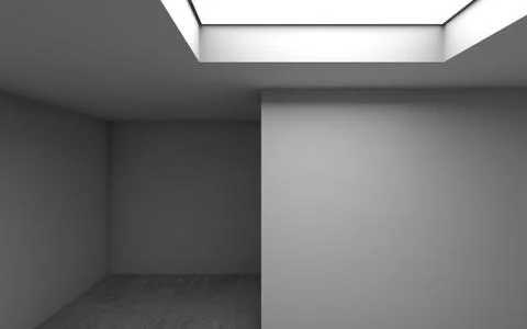 Empty room interior background, 3d design Stock Illustration