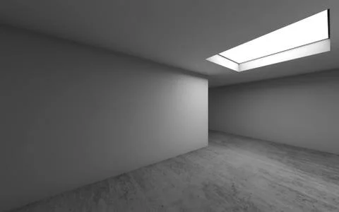 Empty room interior background with ceiling light Stock Illustration