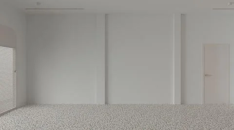 Empty room interior design, commercial space, open space with terrazzo tiles  스톡 일러스트