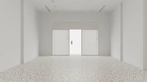 Empty room interior design, commercial space, open space with terrazzo tiles  스톡 일러스트