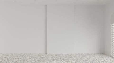 Empty room interior design, commercial space, open space with terrazzo tiles  스톡 일러스트