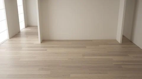 Empty room interior design, open space with white walls, modern style, parque イラスト素材