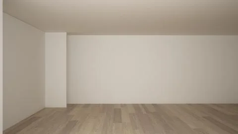 Empty room interior design, open space with white walls, modern style, parque イラスト素材