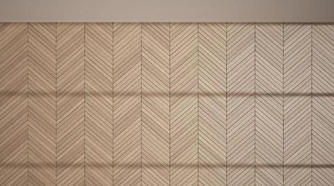 Empty room interior design, open space with white walls and parquet wooden fl Illustrazione stock