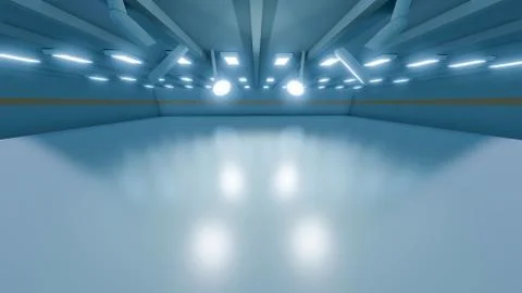 Empty Room Interior grey Background. 3d Render Illustration Illustrazione stock