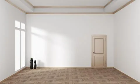 Empty room interior japanese style. 3d rendering Stock Illustration